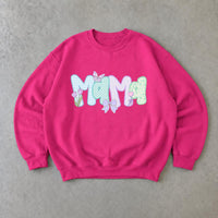 Personalized Grandma Sweatshirt, Custom Choose Your Family Nickname, Pastel Coquette Floral Bow Design, Granny Grammy Auntie Mom Gift