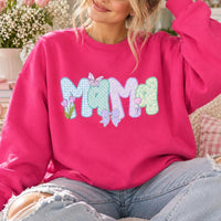 Personalized Grandma Sweatshirt, Custom Choose Your Family Nickname, Pastel Coquette Floral Bow Design, Granny Grammy Auntie Mom Gift