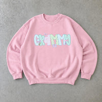 Personalized Grandma Sweatshirt, Custom Family Name Coquette Floral Bow Design, Choose Mama Granny Auntie Text, Mother's Day Gift