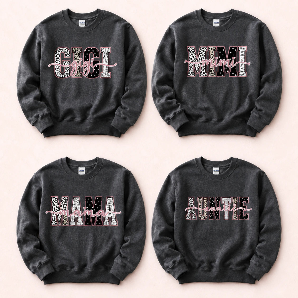 Personalized Grandma Sweatshirt With Leopard Nickname
