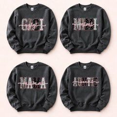 Personalized Grandma Sweatshirt With Leopard Nickname