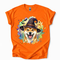 Personalized Halloween Dog Breed T-Shirt, Custom Choose Your Breed Witch Dog Graphic, Cute Spooky Dog Mom Pet Lover Gift