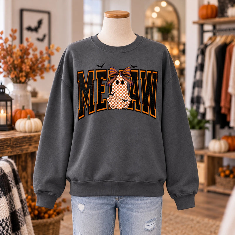 Personalized Halloween Ghost Hoodie Custom Grandma Mimi Gigi Fall Apparel