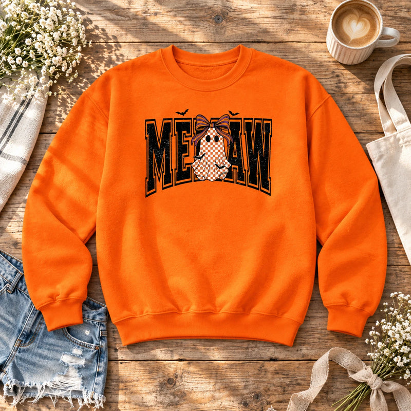Personalized Halloween Ghost Sweatshirt, Custom Grandma Mimi Gigi Crewneck Pullover