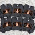 Personalized Halloween Grandma Sweatshirt, Custom Choose Your Nickname Ghost Graphic Spooky Season, Cute Fall Mimi Gigi Gift