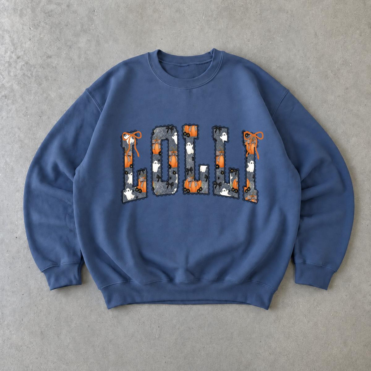 Personalized Halloween Mama Sweatshirt, Custom Choose Your Name Mimi Gigi Nana, Spooky Fall Mom Gift