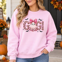 Personalized Halloween Mama Sweatshirt, Custom Family Title Ghost Crewneck, Mama Mimi Gigi Grandma Aunt Abuela Mom Gift