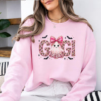 Personalized Halloween Mama Sweatshirt, Custom Family Title Ghost Design, Choose Mama Mimi Gigi Grandma Aunt Abuela Mom, Cute Spooky Season Gift