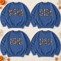 Personalized Halloween Mama Sweatshirt, Custom Choose Your Name Mimi Gigi Nana, Spooky Fall Mom Gift