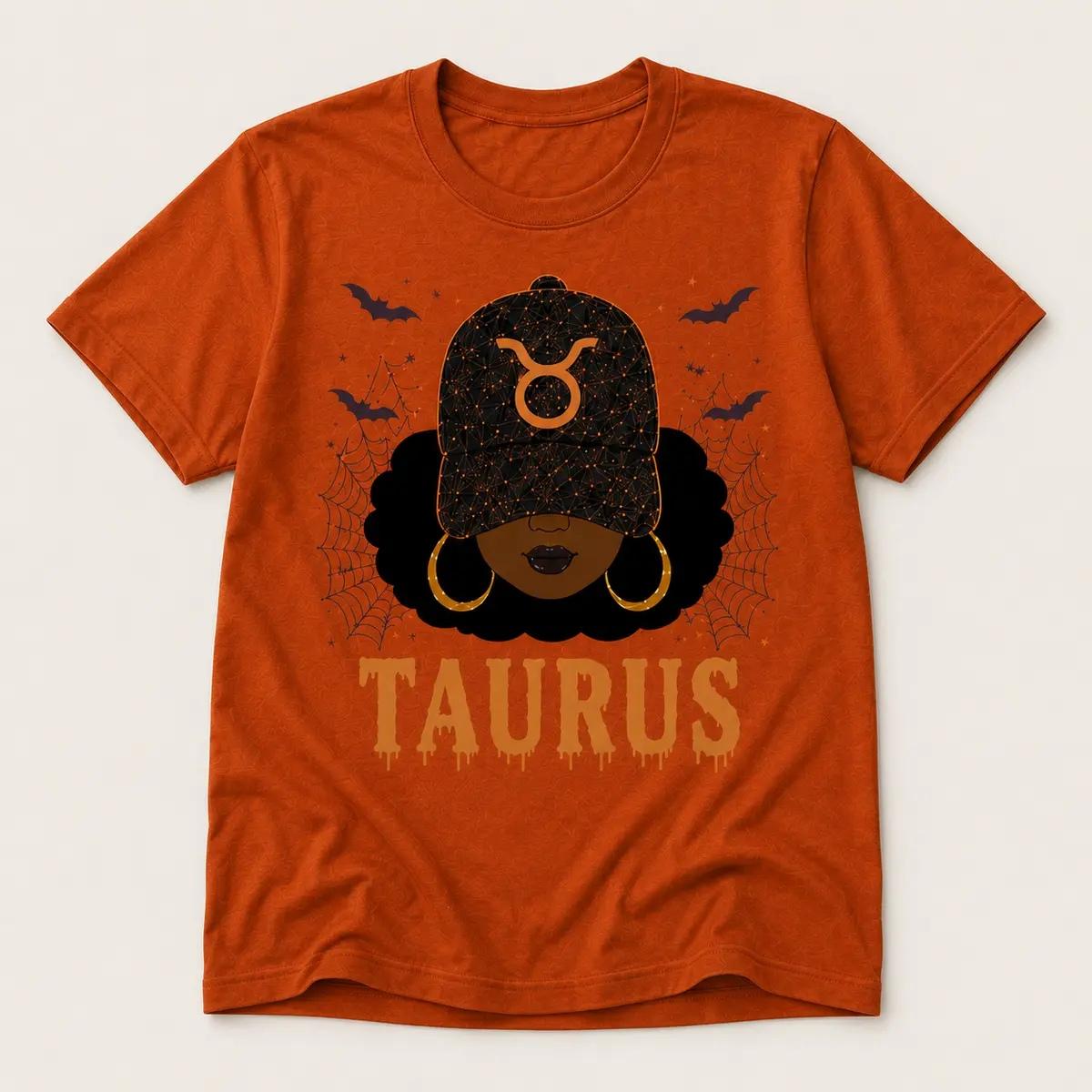 Personalized Halloween Zodiac T-Shirt, Custom Choose Your Sign, Spooky Slay Girl Horoscope Graphic, Gothic Astrology Gift