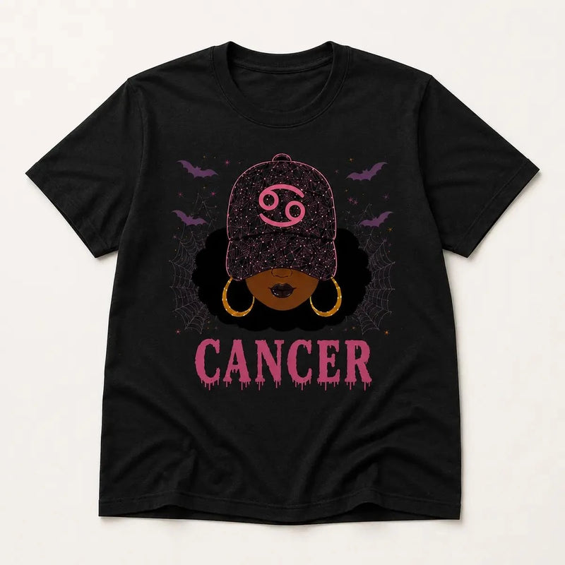 Personalized Halloween Zodiac T-Shirt, Custom Choose Your Sign, Spooky Slay Girl Horoscope Graphic, Gothic Astrology Gift