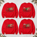 Personalized Mama Claus Sweatshirt, Custom Family Nickname Christmas Crewneck, Santa Reindeer Holiday Gift for Mom Grandma Aunt Wife