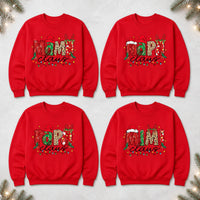 Personalized Mama Claus Sweatshirt, Custom Family Nickname Christmas Crewneck, Santa Reindeer Holiday Gift for Mom Grandma Aunt Wife