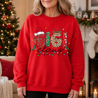 Personalized Mama Claus Sweatshirt, Custom Family Nickname Christmas Crewneck, Santa Reindeer Holiday Gift for Mom Grandma Aunt Wife