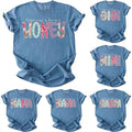 Personalized Mama Shirt, Custom Floral Family Title T-Shirt, Choose MAMA MIMI GIGI NANA HONEY GRANDMA, Mother's Day Gift