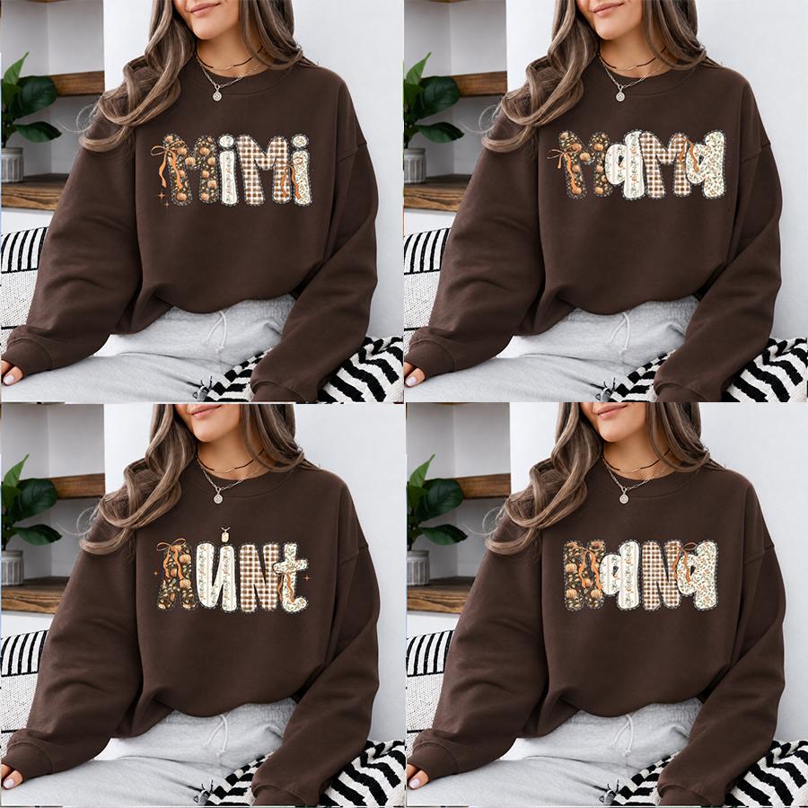 Personalized Mama Sweatshirt, Custom Family Title Design, Choose Your Name or Nickname, Leopard Bow Mom Grandma Aunt Gift