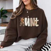 Personalized Mama Sweatshirt, Custom Family Title Design, Choose Your Name or Nickname, Leopard Bow Mom Grandma Aunt Gift