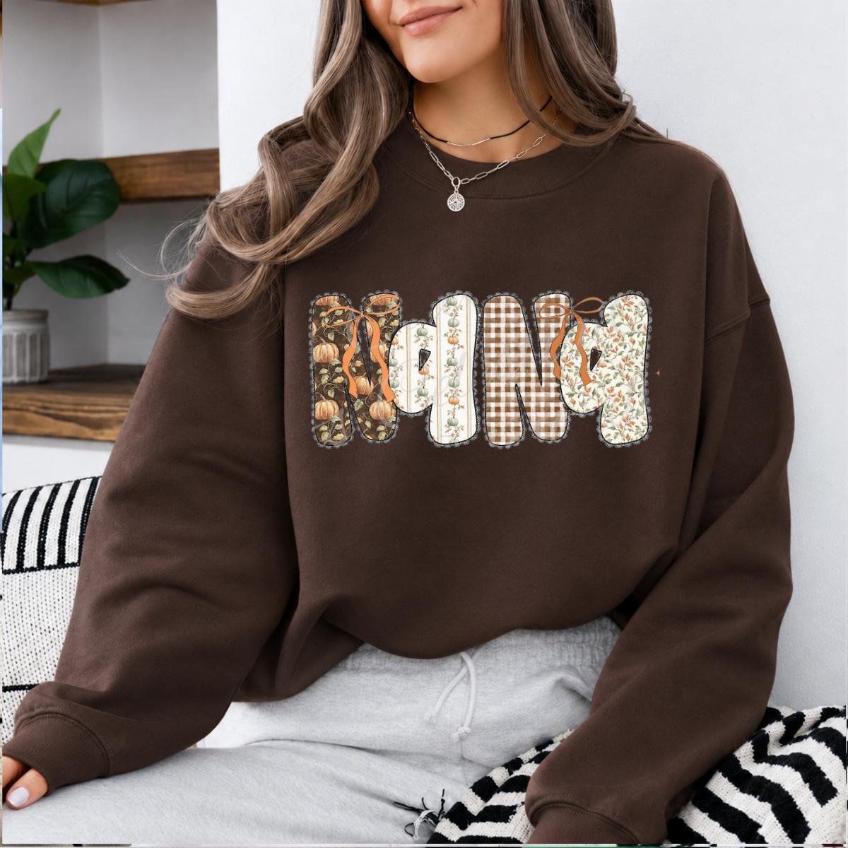 Personalized Mama Sweatshirt, Custom Family Title Design, Choose Your Name or Nickname, Leopard Bow Mom Grandma Aunt Gift