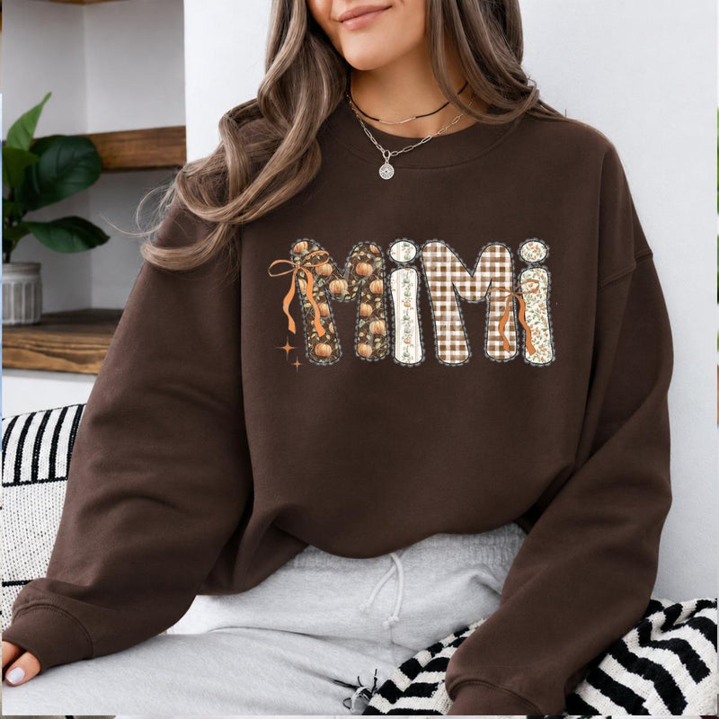 Personalized Mama Sweatshirt, Custom Family Title Design, Choose Your Name or Nickname, Leopard Bow Mom Grandma Aunt Gift
