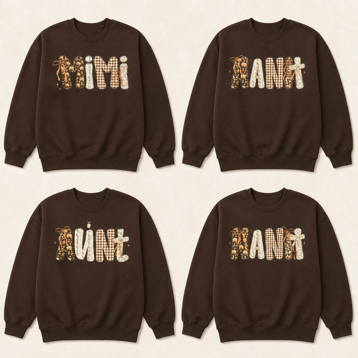 Personalized Mama Sweatshirt Custom Family Name Crewneck Leopard Bow Mom Grandma Aunt Gift