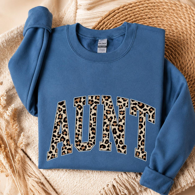 Personalized Mama Sweatshirt, Leopard Print Varsity