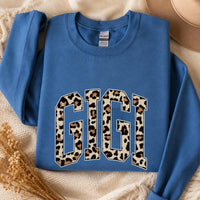 Personalized Mama Sweatshirt, Leopard Print Varsity