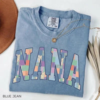 Personalized Mama T-Shirt MAMA Auntie Gigi Mimi Nana Grammy Mother's Day Gift Women Patchwork Floral