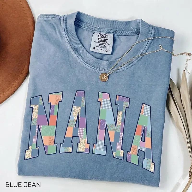 Personalized Mama T-Shirt MAMA Auntie Gigi Mimi Nana Grammy Mother's Day Gift Women Patchwork Floral