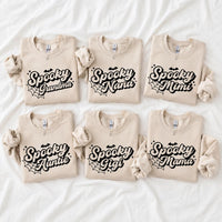 Personalized Spooky Grandma Sweatshirt Custom Nana Nickname Retro Halloween Women Cute Family Design