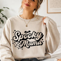 Personalized Spooky Grandma Sweatshirt Custom Nana Nickname Retro Halloween Women Cute Family Design