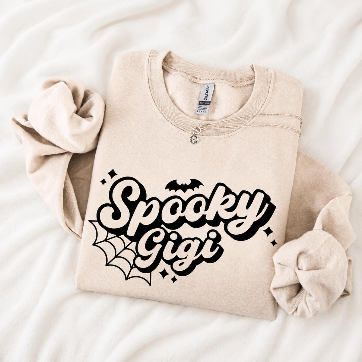 Personalized Spooky Grandma Sweatshirt Custom Nana Nickname Retro Halloween Women Cute Family Design