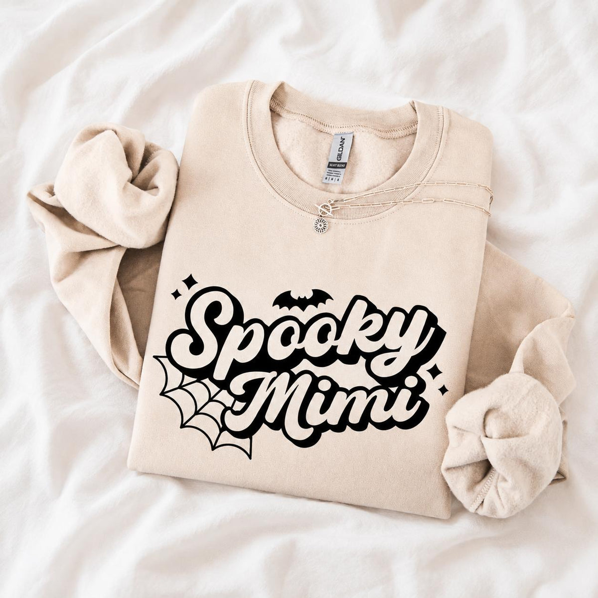 Personalized Spooky Grandma Sweatshirt Custom Nana Nickname Retro Halloween Women Cute Family Design