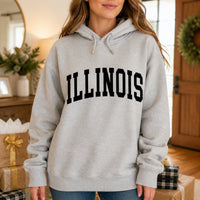 Personalized State Name Hoodie, Custom Retro Collegiate Varsity State Pride Pullover, Hometown Travel Souvenir Gift