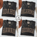 Personalized State Shirt, 50 States Leopard Print Tee - giftcuztom.com