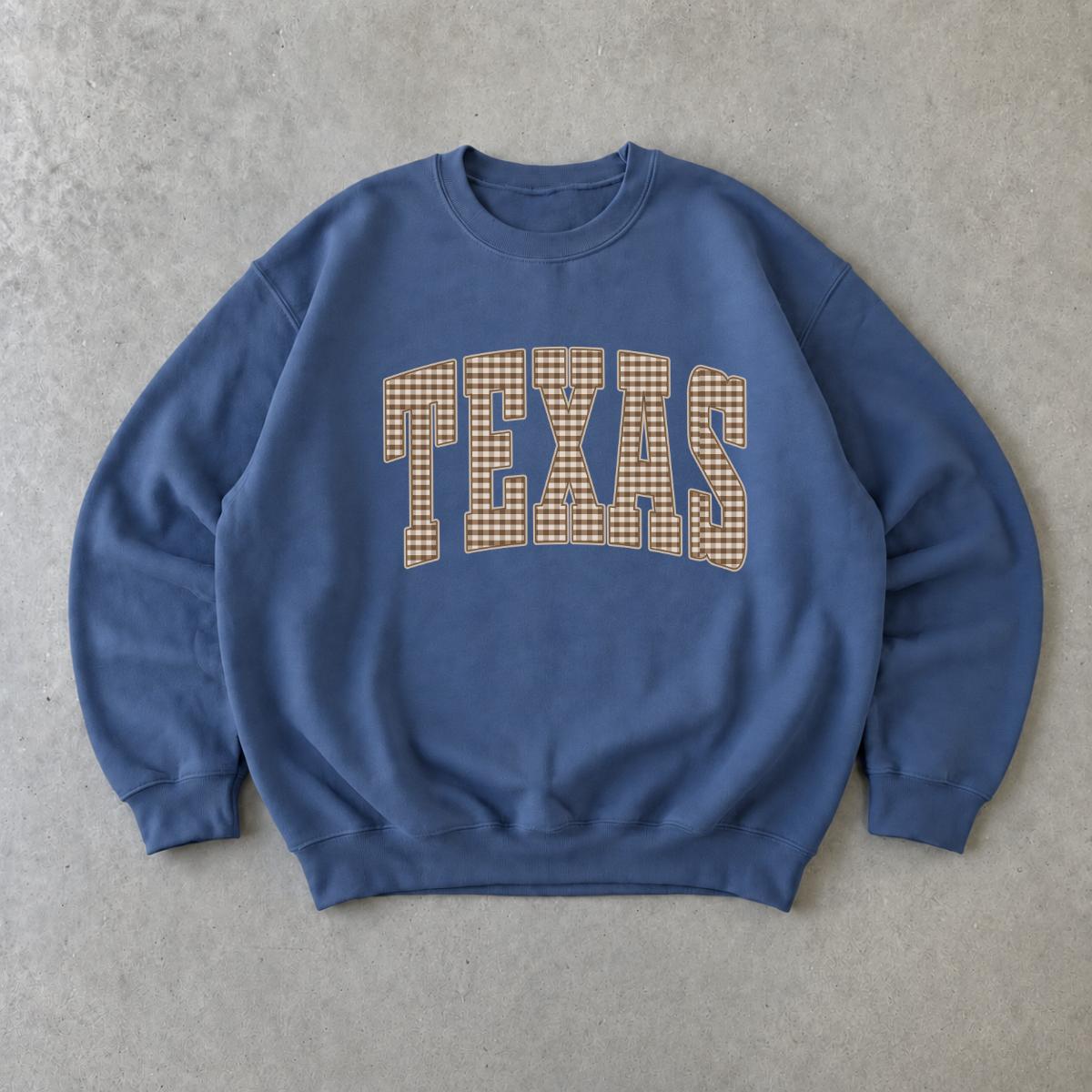 Personalized State Sweatshirt, Custom Choose Your State Gingham Varsity, Hometown Pride Gift for Women Men