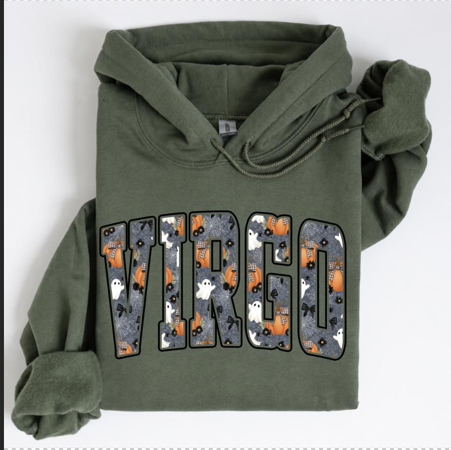 Personalized Zodiac Halloween Hoodie, Custom Choose Your Sign, Spooky Season Astrology Gift