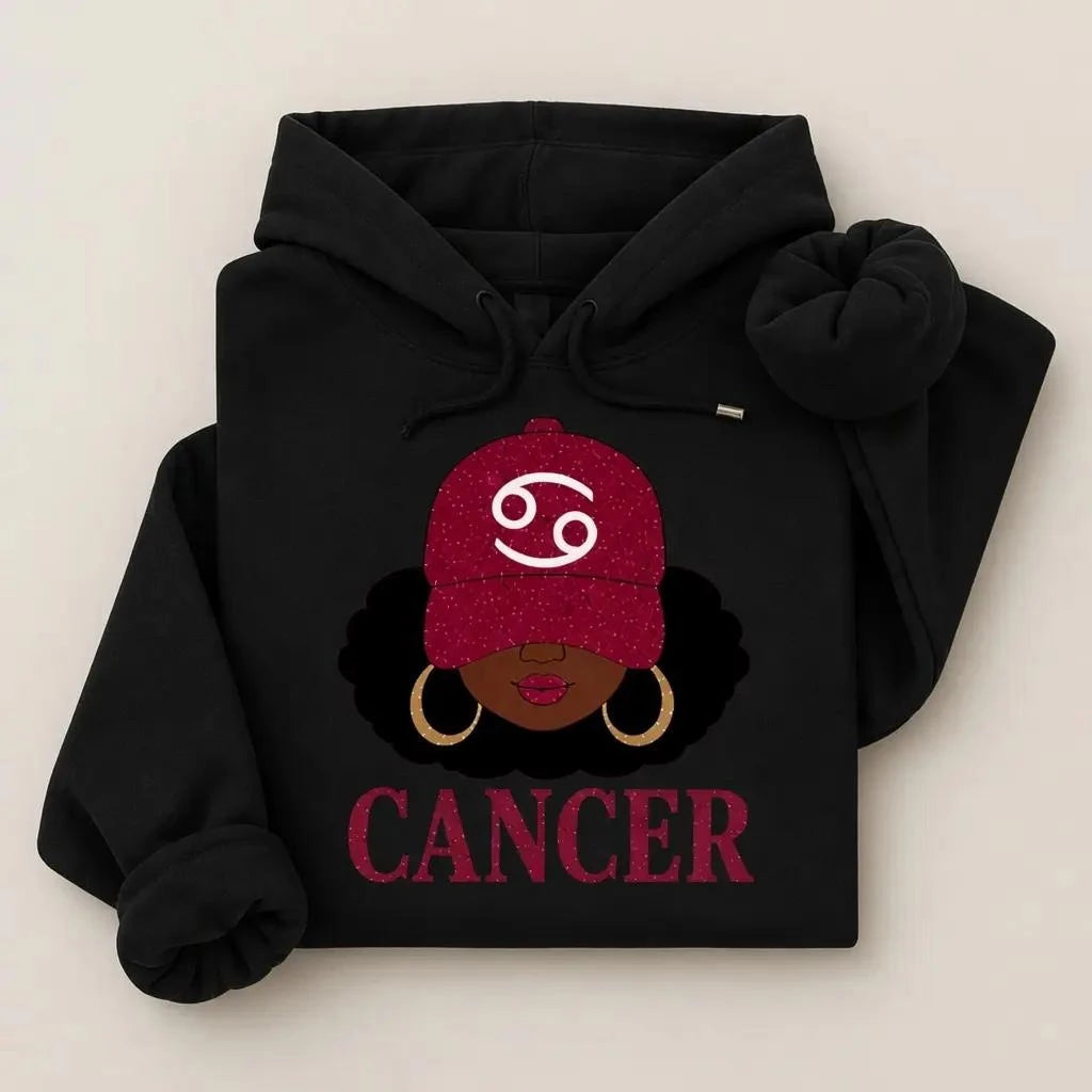 Personalized Zodiac Hoodie, Afro Astrology Birthday Gift