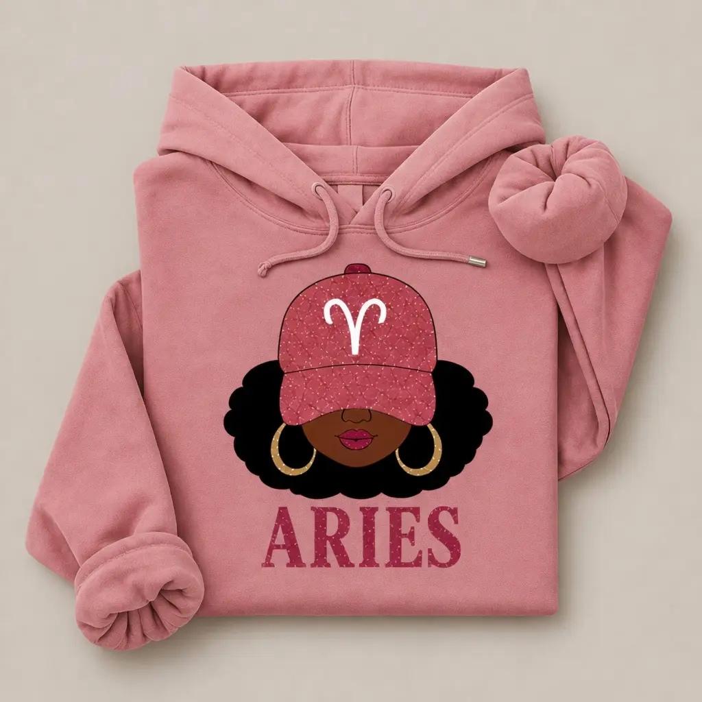 Personalized Zodiac Hoodie, Afro Astrology Birthday Gift