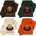 Personalized Zodiac Hoodie, Afro Melanin Queen Astrology - giftcuztom.com