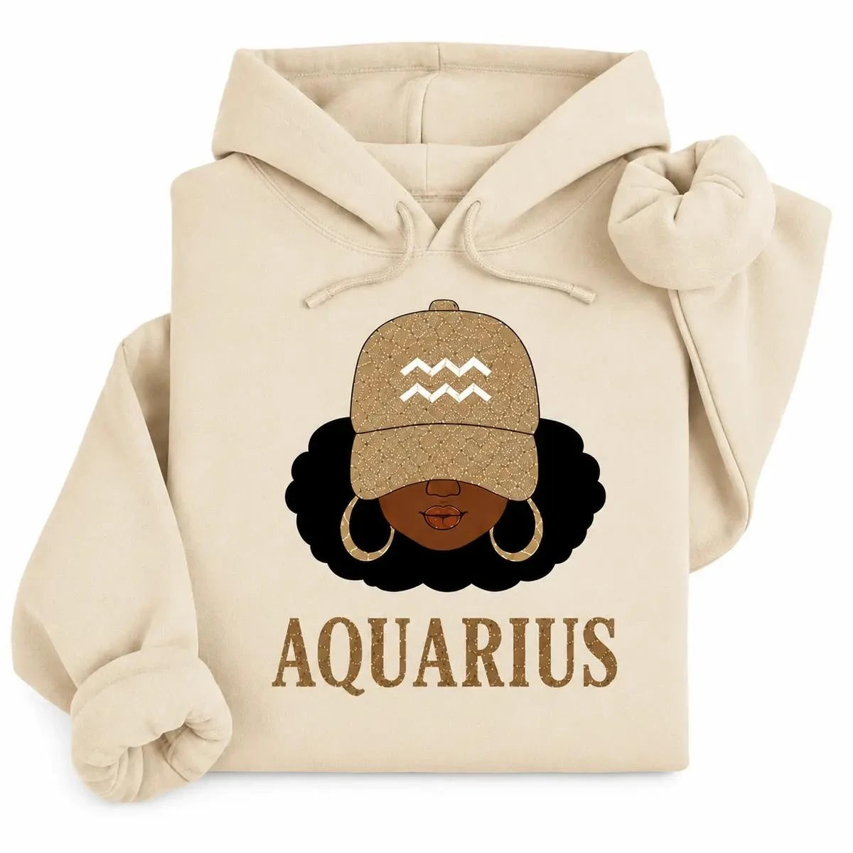 Personalized Zodiac Hoodie, Afro Melanin Queen Astrology