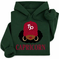 Personalized Zodiac Hoodie, Afro Melanin Queen Astrology