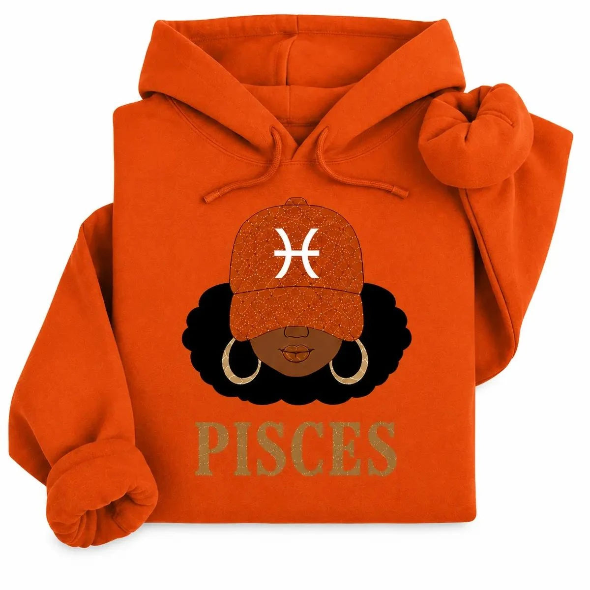 Personalized Zodiac Hoodie, Afro Melanin Queen Astrology
