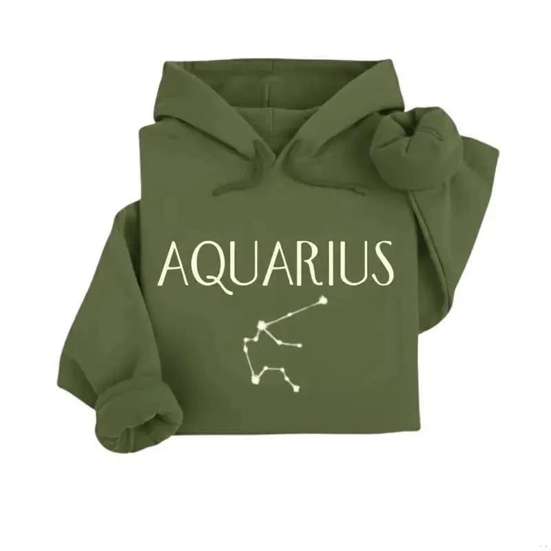 Personalized Zodiac Hoodie, Custom Choose Your Star Sign Astrology Constellation Design, Horoscope Birthday Gift for Astrology Lovers