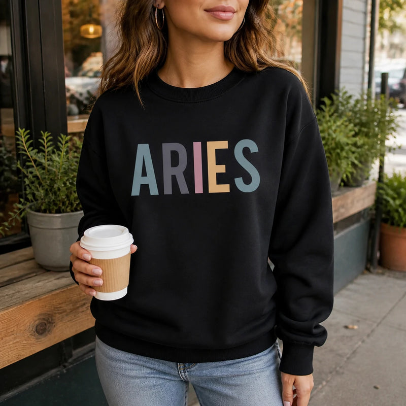 Personalized Zodiac Sign Sweatshirt, Custom Choose Your Star Sign Astrology, Horoscope Birthday Gift for Women Men Astrology Lovers