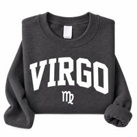 Personalized Zodiac Sign Sweatshirt, Custom Astrology Horoscope Design, Retro College Style Birthday Gift for Astrology Lovers