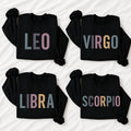 Personalized Zodiac Sign Sweatshirt, Custom Choose Your Star Sign Astrology, Horoscope Birthday Gift for Women Men Astrology Lovers