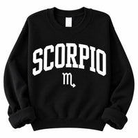 Personalized Zodiac Sign Sweatshirt, Custom Astrology Horoscope Design, Retro College Style Birthday Gift for Astrology Lovers