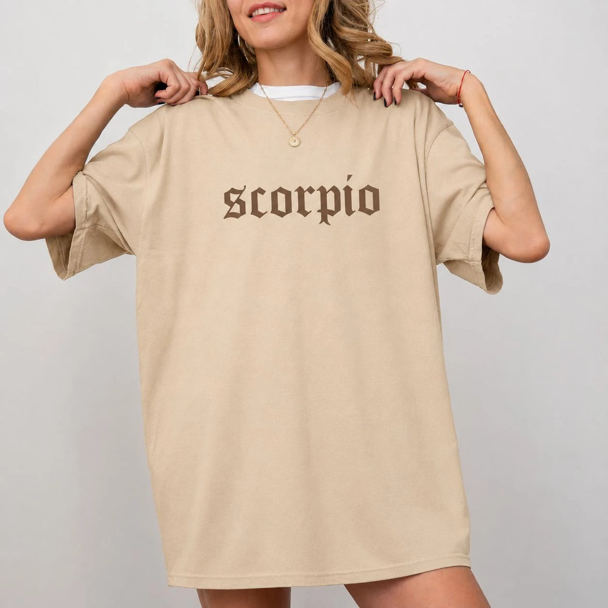 Personalized Zodiac Sign T-Shirt, Custom Choose Your Horoscope Star Sign, Gothic Astrology Birthday Gift