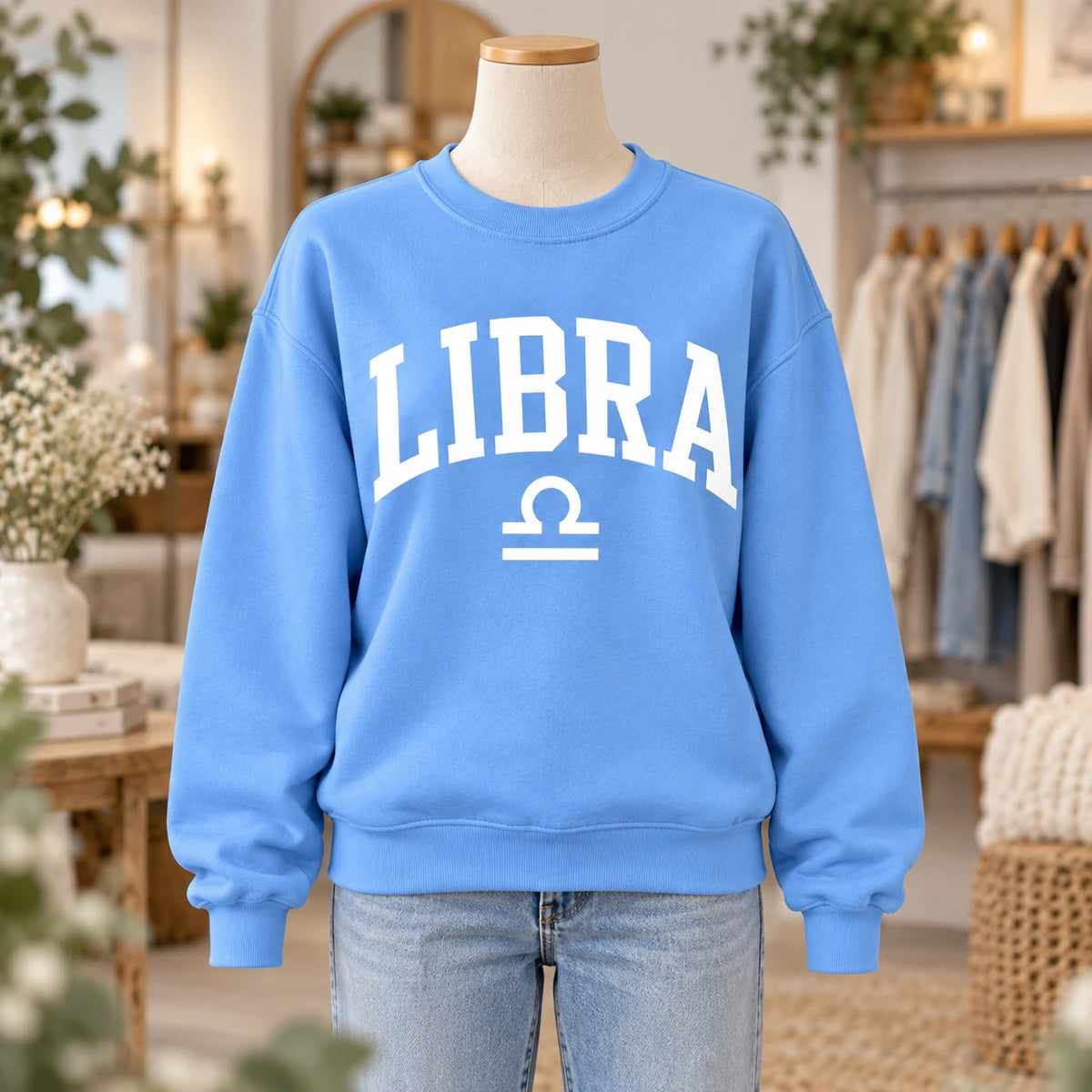 Personalized Zodiac Sweatshirt, 12 Horoscope Signs, Retro Varsity Astrology, Celestial Birthday Gift
