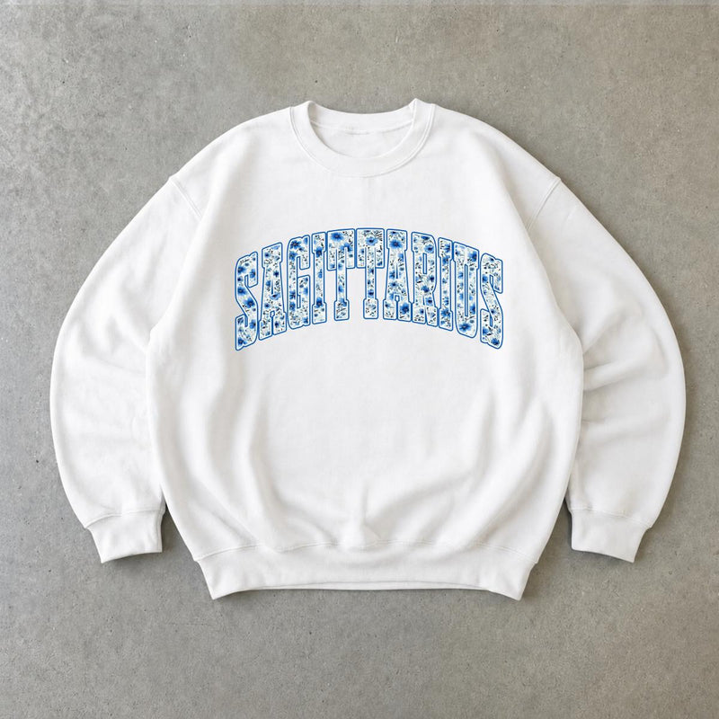 Personalized Zodiac Sweatshirt, Custom Choose Your Horoscope Sign, Floral Astrology Gift for Women
